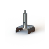 G-15-15 - Drahtseilhalter Gripper 15 mit Stromschienenclip passend für Eutrac; SE; M4i; vernickelt; max. Seil Ø1,5mm